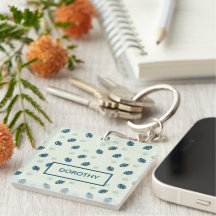 Tropisch monstera laat monogram op blauw