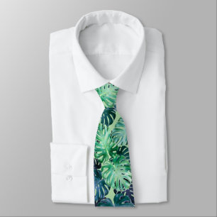 Tropisch Monstera laat Stropdas achter