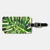 Tropisch Monstera Leaf Bagagelabel (Voorkant horizontaal)