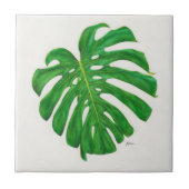 Tropisch Monstera Leaf Ceramic Tile Tegeltje (Voorkant)