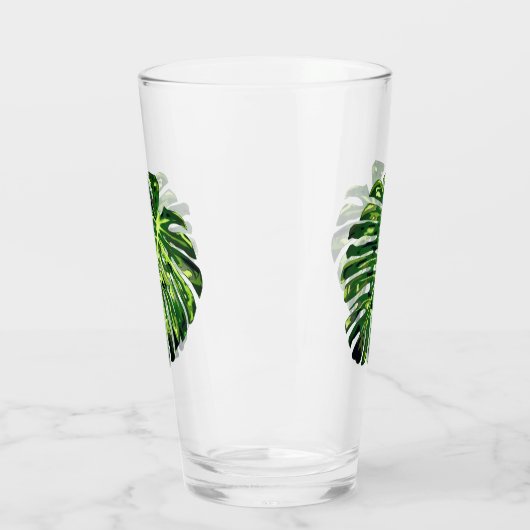 Tropisch Monstera Leaf - Exotic Glas (Links)