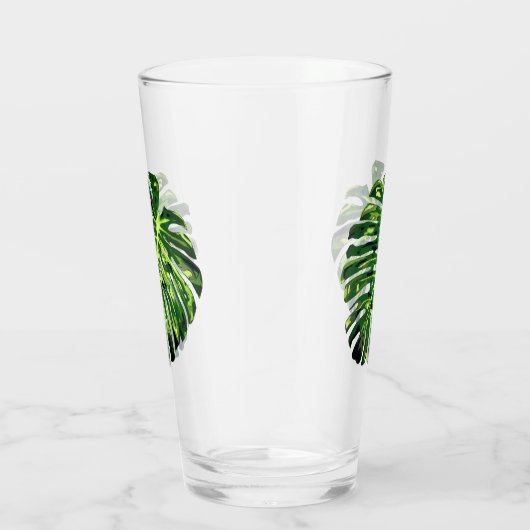 Tropisch Monstera Leaf - Exotic Glas (Rechts)