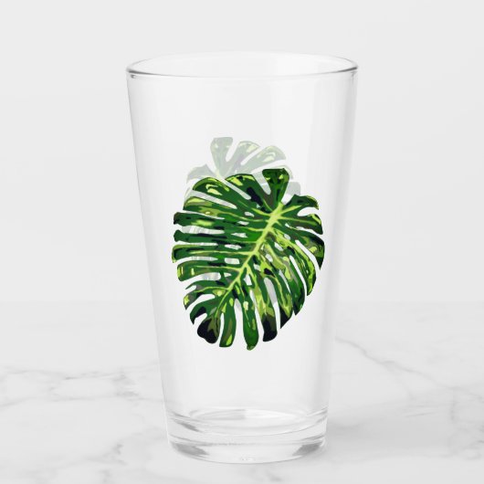 Tropisch Monstera Leaf - Exotic Glas (Voorkant)