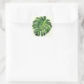 Tropisch Monstera Leaf - Exotic Vierkante Sticker (Tas)