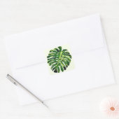 Tropisch Monstera Leaf - Exotic Vierkante Sticker (Envelop)