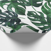 Tropisch Monstera Leaf Gift Wrap Cadeaupapier (Hoek)