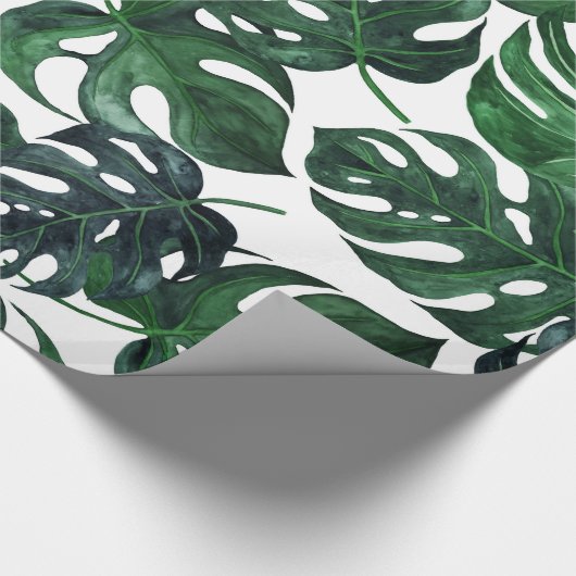 Tropisch Monstera Leaf Gift Wrap Cadeaupapier (Hoek)