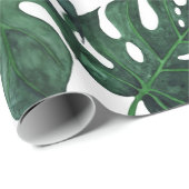 Tropisch Monstera Leaf Gift Wrap Cadeaupapier (Rol Hoek)