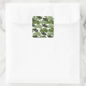 Tropisch Monstera Leaf Green Vierkante Sticker (Tas)