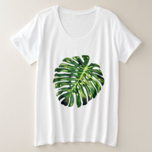 Tropisch Monstera Leaf Grote Maat T-shirt