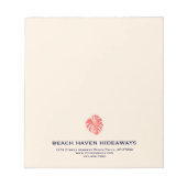 Tropisch Monstera Leaf Logo Notitieblok (Voorkant)