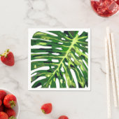 Tropisch Monstera Leaf Napkins - Exotische ventila Servet (Insitu)