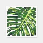 Tropisch Monstera Leaf Napkins - Exotische ventila Servet (Voorkant)