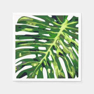 Tropisch Monstera Leaf Napkins - Exotische ventila Servet