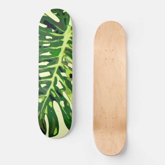 Tropisch Monstera Leaf - Persoonlijk Skateboard (Voorkant)