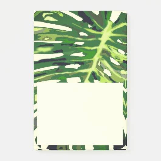 Tropisch Monstera Leaf Post-it® Notes (Voorkant)