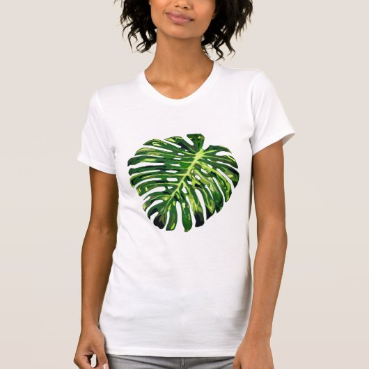 Tropisch Monstera Leaf - T-Shirt (Voorkant)