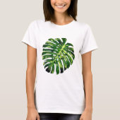 Tropisch Monstera Leaf T-Shirt - zomervakantie (Voorkant)