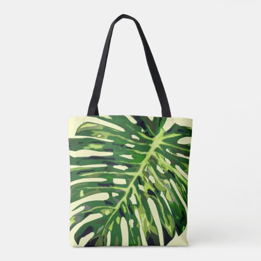 Tropisch Monstera Leaf Tas van Ctossbody Bag (Achterkant)