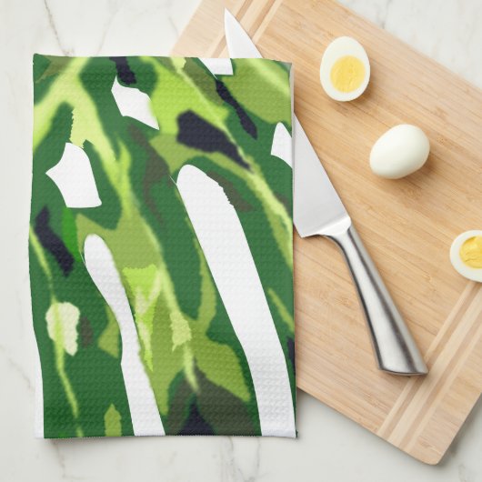 Tropisch Monstera Leaf - Theedoek (Quarter Fold)