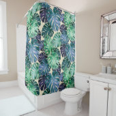 Tropisch Monstera Leaves Shower Curtain Douchegordijn (In situ)