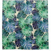 Tropisch Monstera Leaves Shower Curtain Douchegordijn (Voorkant)