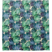 Tropisch Monstera Leaves Shower Curtain Douchegordijn (Voorkant)