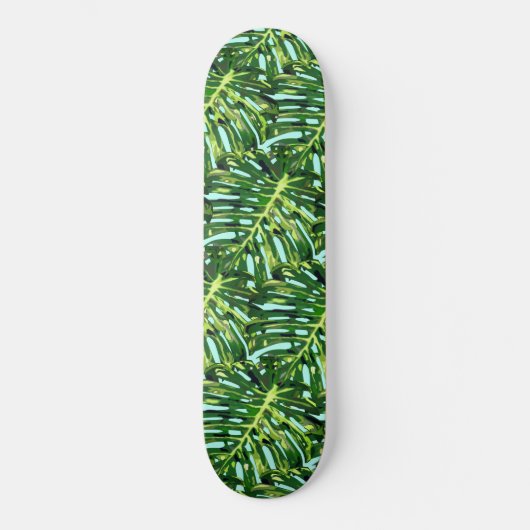 Tropisch Monstera Leaves Skateboard - Exotisch (Voorkant)