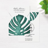 tropisch monstera logo juwelen ketting visitekaartje (Bureau)