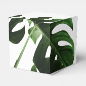Tropisch Monstera Marble Wedding Bedankdoosjes (Achterkant)