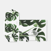 Tropisch Monstera Marble Wedding Bedankdoosjes (Uitgevouwen)