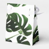 Tropisch Monstera Marble Wedding Bedankdoosjes (Achterkant)