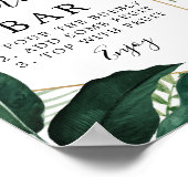 Tropisch Monstera Mimosa Bar Bord Poster (Hoek)