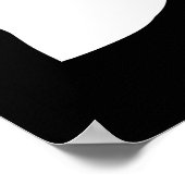 Tropisch Monstera Oerwoud Leaf Black en White Poster (Hoek)