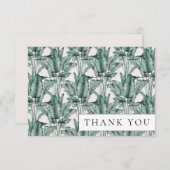 Tropisch Monstera Palm Leaf Bedankkaart (Voorkant / Achterkant)