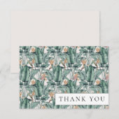 Tropisch Monstera Palm Leaf Hartelijk dank Bedankkaart (Voorkant / Achterkant)