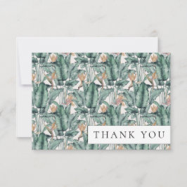 Tropisch Monstera Palm Leaf Hartelijk dank Bedankkaart