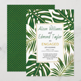 Tropisch monstera palm verlaat verlofpartij kaart