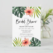 Tropisch Monstera Palm Vrijgezellenfeest Kaart (Staand voorkant)