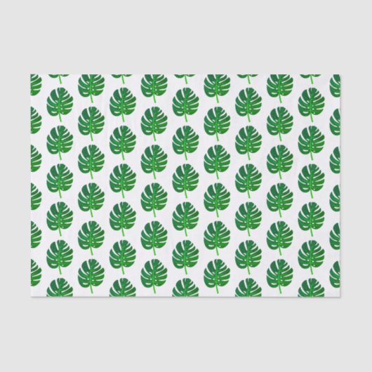 Tropisch Monstera palmblad Tissuepapier (Voorkant)