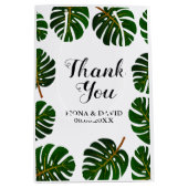 Tropisch Monstera palmbruid dank & gunst Medium Cadeauzakje (Voorkant)
