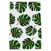 Tropisch Monstera palmbruid dank & gunst Medium Cadeauzakje (Achterkant)