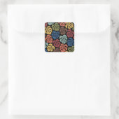 Tropisch Monstera-patroon Vierkante Sticker (Tas)