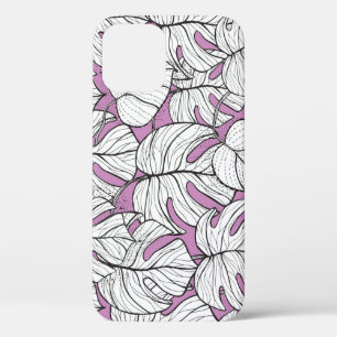 Tropisch Monstera Plant Herhalingspatroon Case-Mate iPhone Case