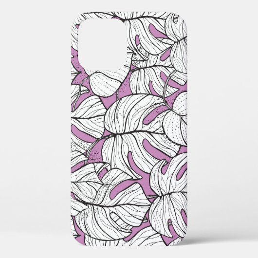 Tropisch Monstera Plant Herhalingspatroon Case-Mate iPhone Case (Achterkant)