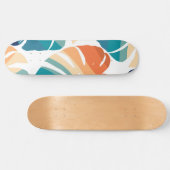 Tropisch Monstera Retro Vibes Patroon #1 #tropical Persoonlijk Skateboard (Horizontaal)