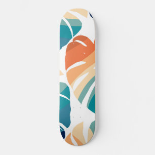 Tropisch Monstera Retro Vibes Patroon #1 #tropical Persoonlijk Skateboard