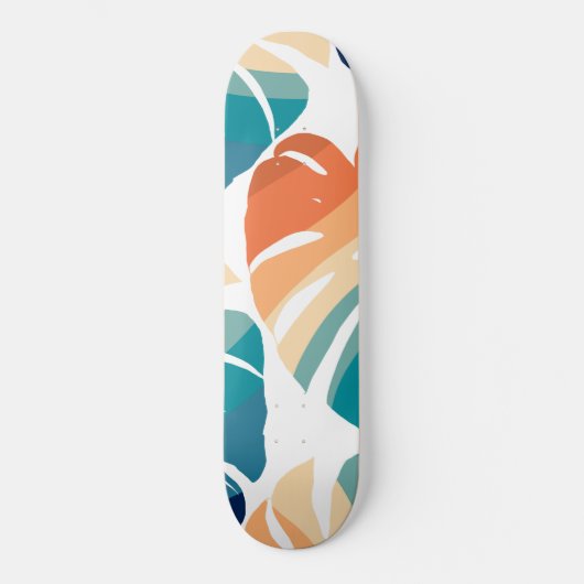 Tropisch Monstera Retro Vibes Patroon #1 #tropical Persoonlijk Skateboard (Voorkant)