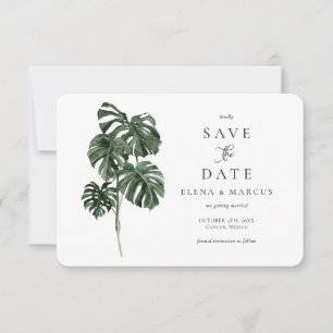 Tropisch Monstera slaat de datum op Save The Date