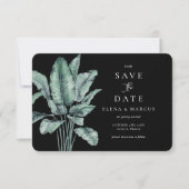 Tropisch Monstera slaat de datum op Save The Date (Voorkant)